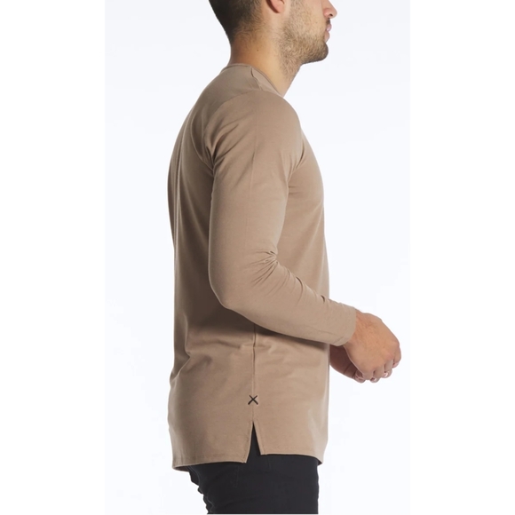 NWT* Cuts Clothing Henley Split-Hem, Size XXLarge, Color Saddle - Picture 3 of 13